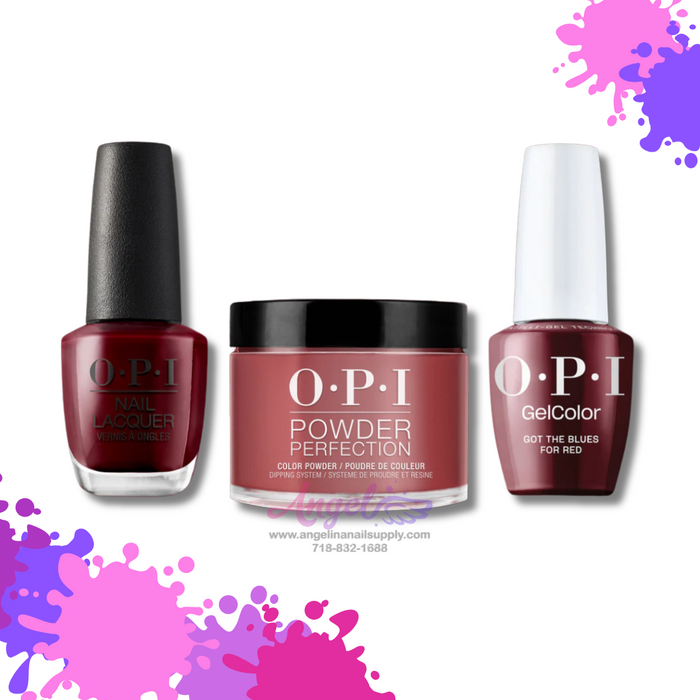 OPI 3in1 combo DP-GC-NL W52 GOT THE BLUES FOR RED