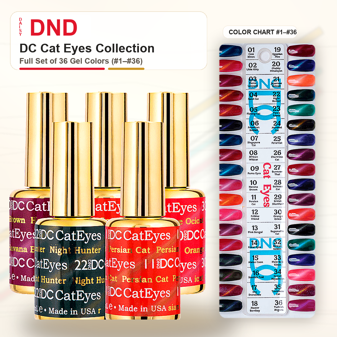 DC Cat Eyes Full Set 36 Colors - Angelina Nail Supply NYC