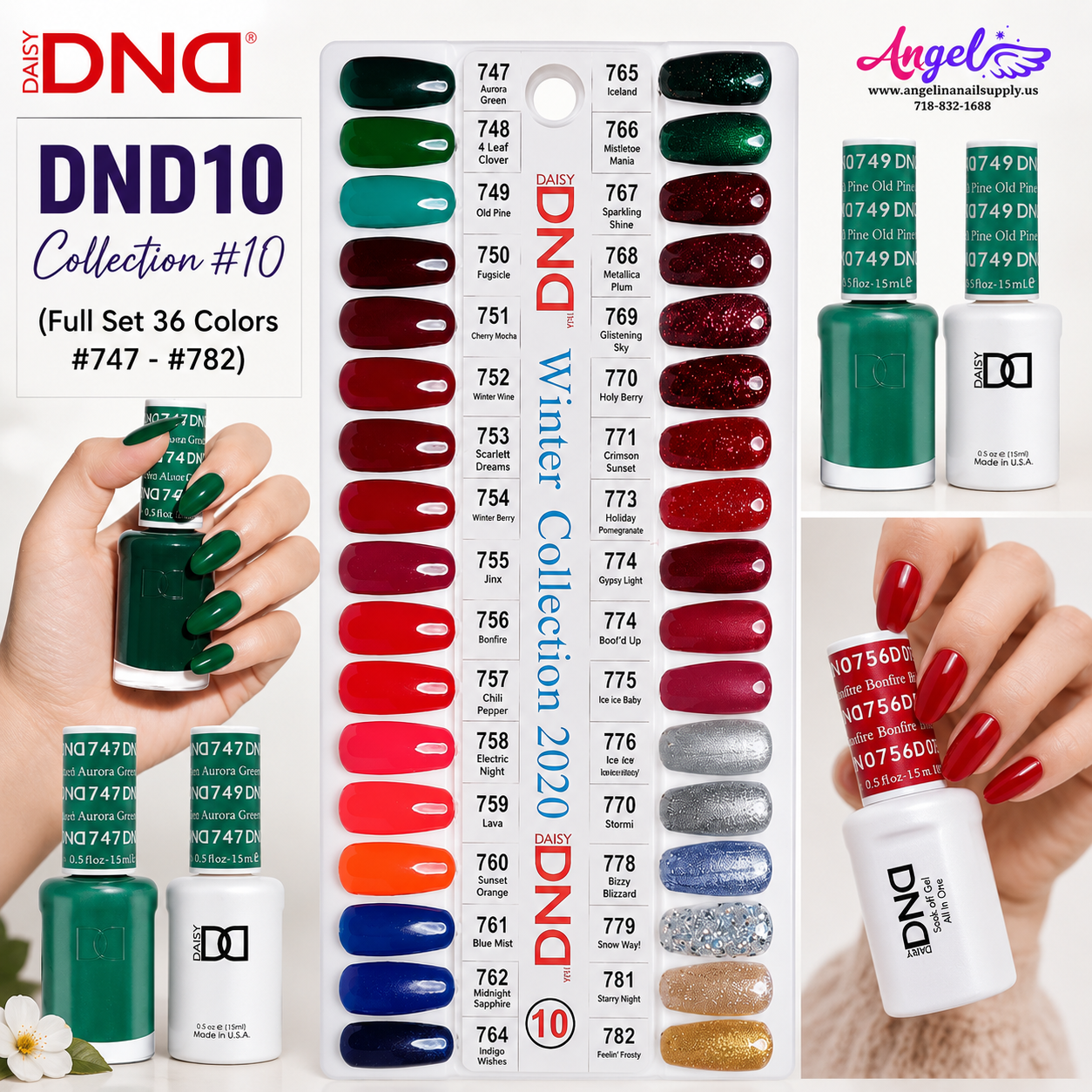 DND10 Winter Collection 2020 #747 - #782 - Angelina Nail Supply NYC