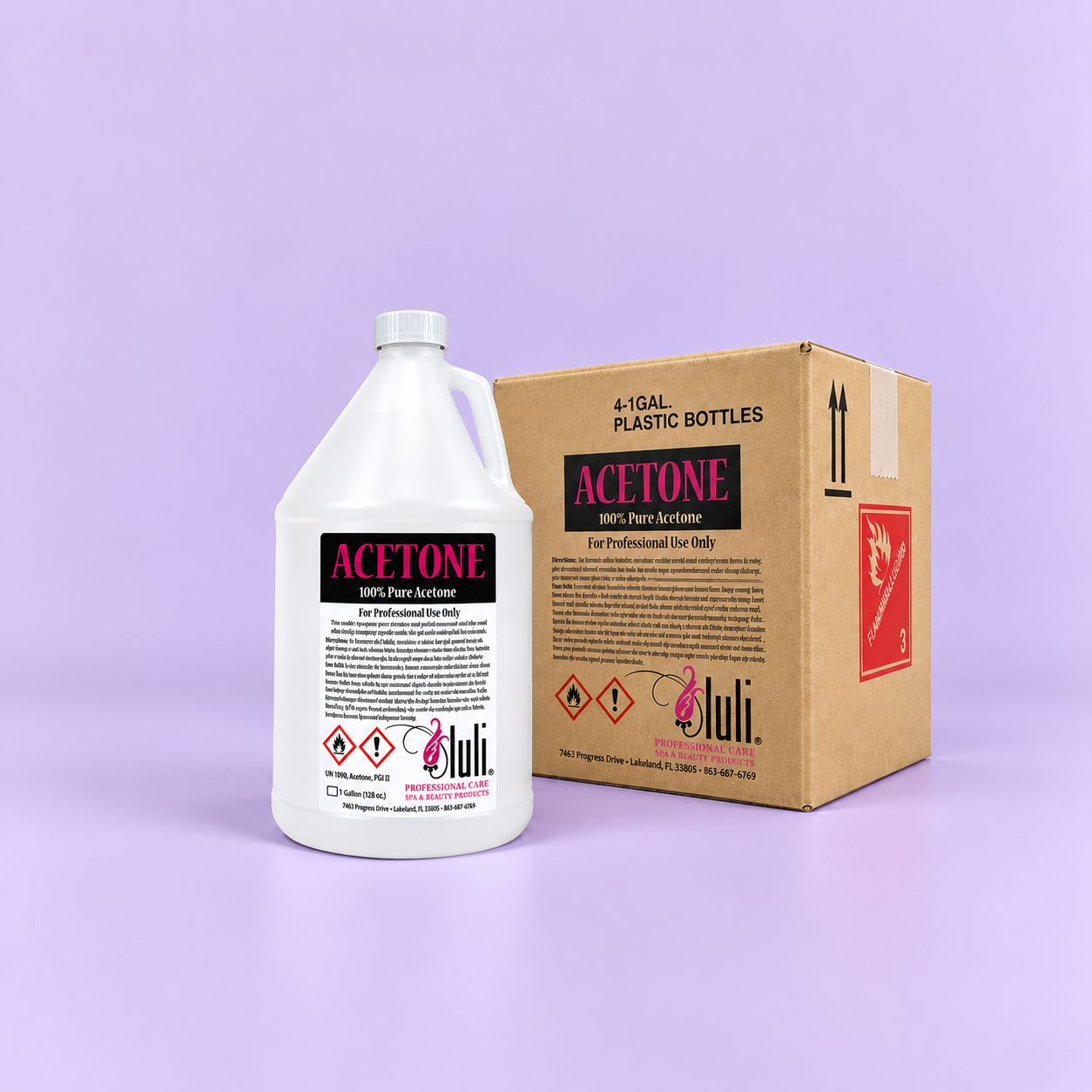 Non-White and 100% Pure Acetone - Angelina Nail Supply NYC