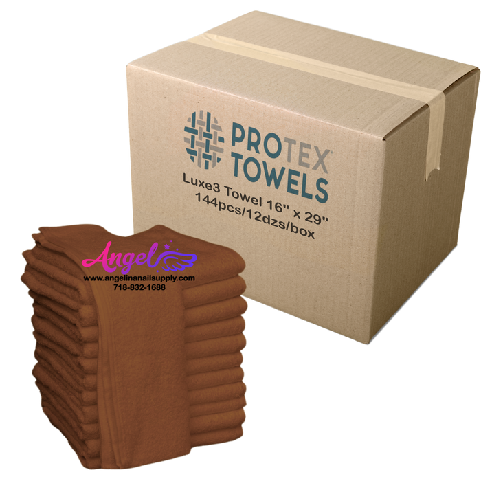 ProTex Luxe3 Towel 16" x 29" - Chocolate Brown (Box of 144)