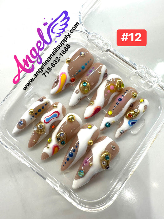 Angelina Handmade Custom Press-On | #001-#029