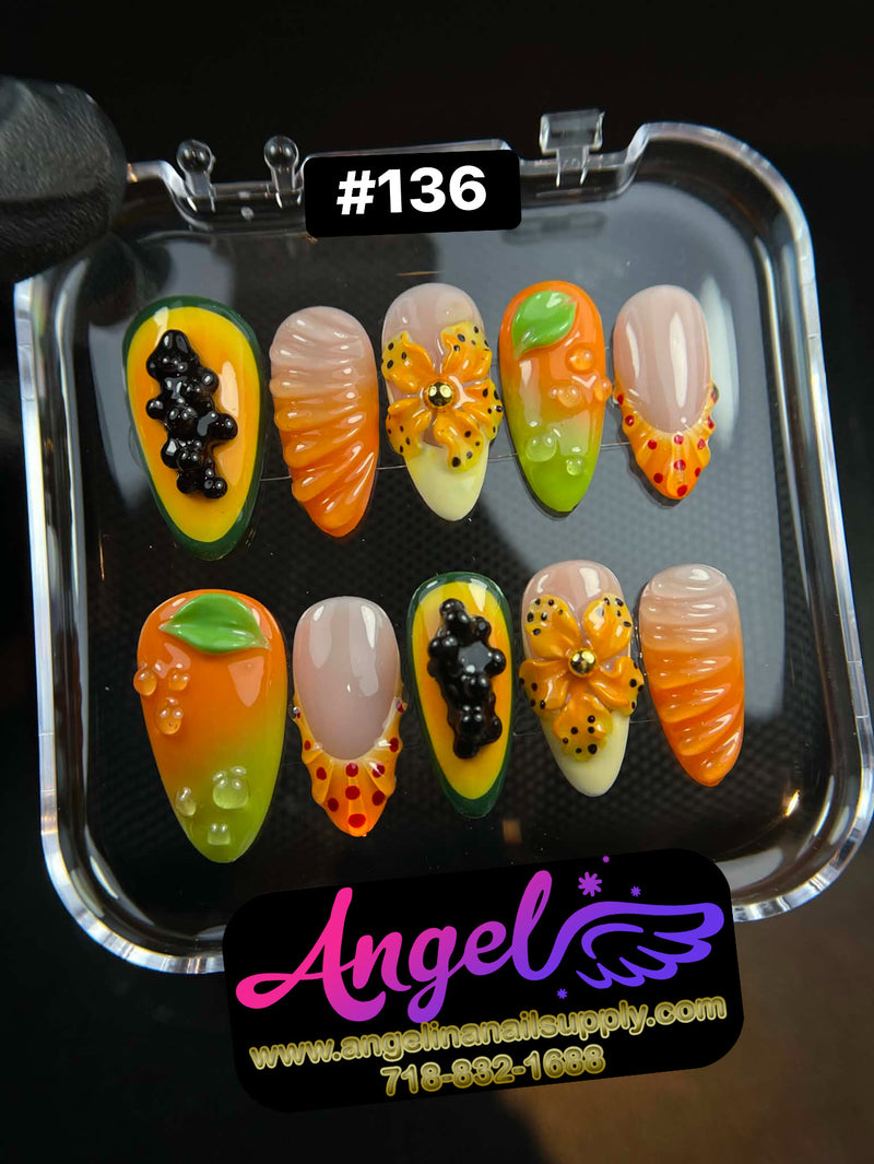 Angelina Handmade Custom Press-On | #120-#149