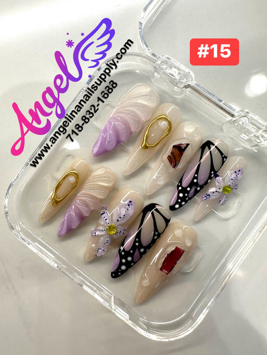 Angelina Handmade Custom Press-On | #001-#029