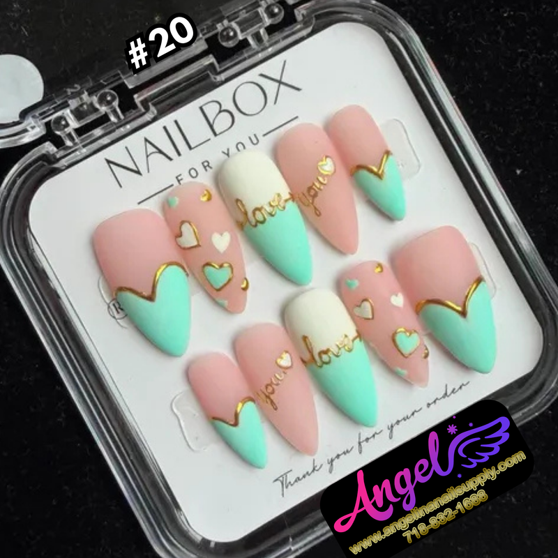 Angelina Handmade Custom Press-On #0001-#0029