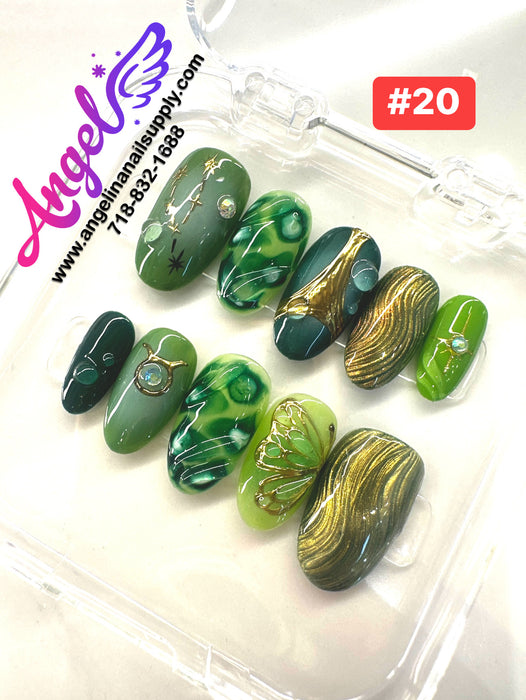 Angelina Handmade Custom Press-On | #001-#029