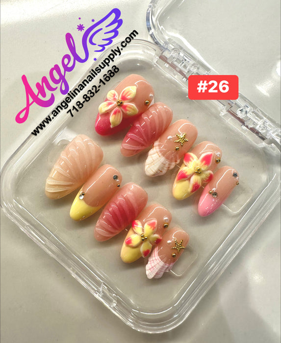 Angelina Handmade Custom Press-On | #001-#029
