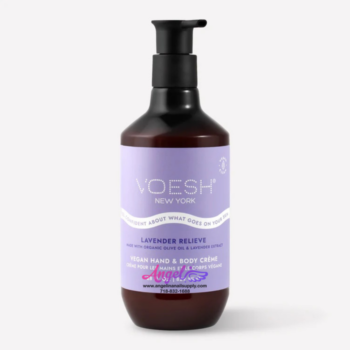 Voesh Lavender Relieve Vegan Body & Hand Creme 28 Fl.Oz. (Box/12 Bottles)