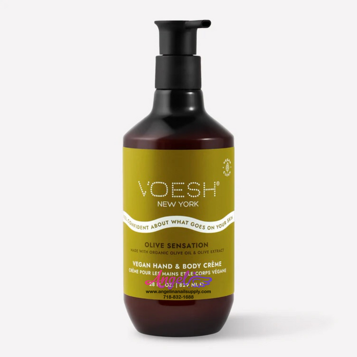 Voesh Olive Sensation Vegan Body & Hand Creme 28 Fl.Oz. (Box/12 Bottles)