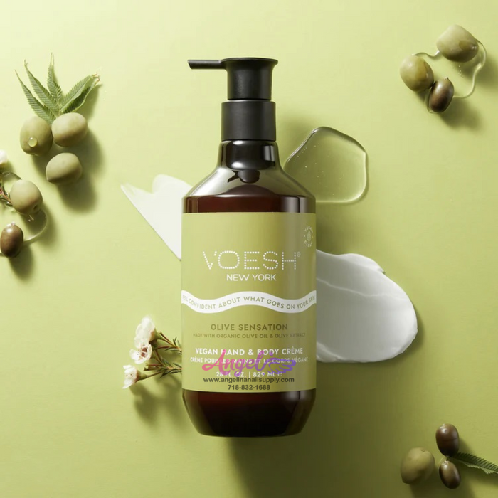 Voesh Olive Sensation Vegan Body & Hand Creme 28 Fl.Oz. (Box/12 Bottles)