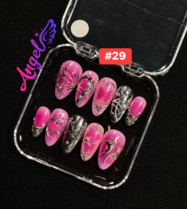 Angelina Handmade Custom Press-On | #001-#029