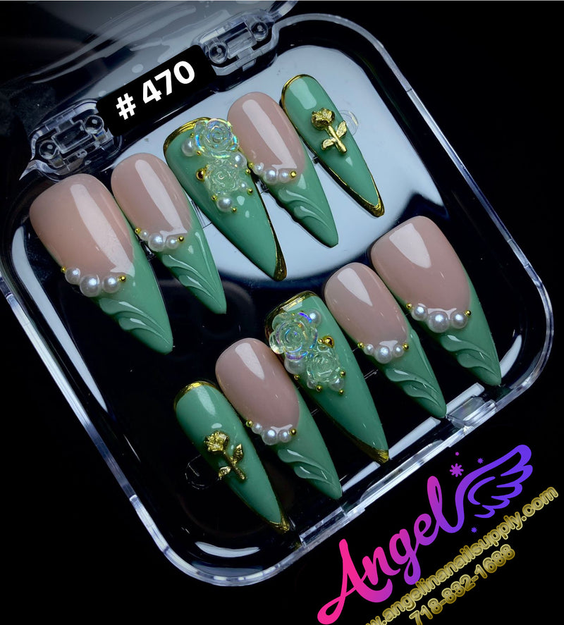 Angelina Handmade Custom Press-On | #450-#479