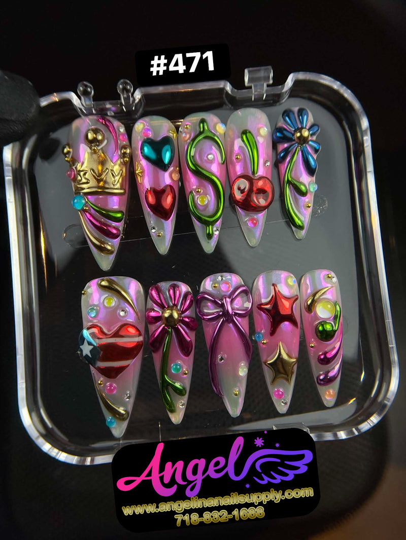 Angelina Handmade Custom Press-On | #450-#479