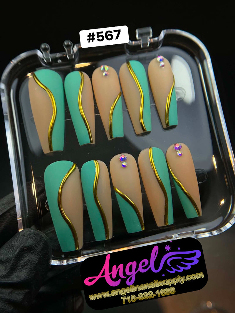 Angelina Handmade Custom Press-On | #567