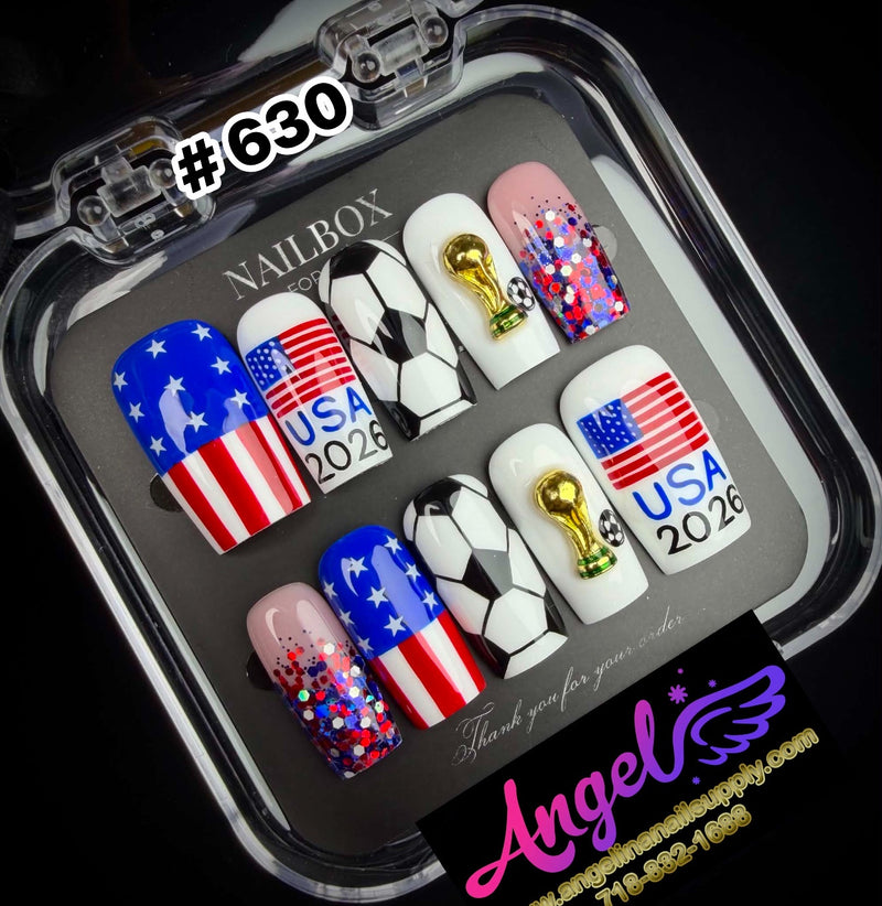 Angelina Handmade Custom Press-On Nails #630 – Road to Glory