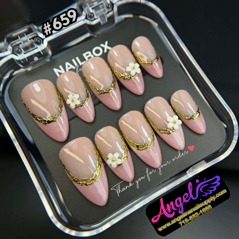 Angelina Handmade Custom Press-On #0659 - Nude Rosé