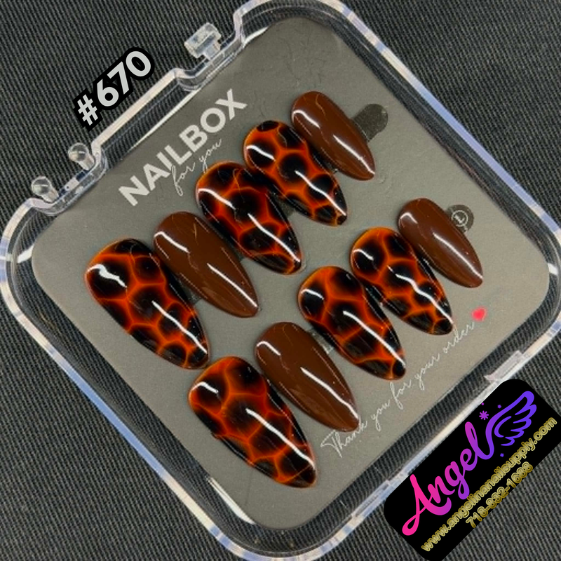 Angelina Handmade Custom Press-On #0670 - Burnt Caramel