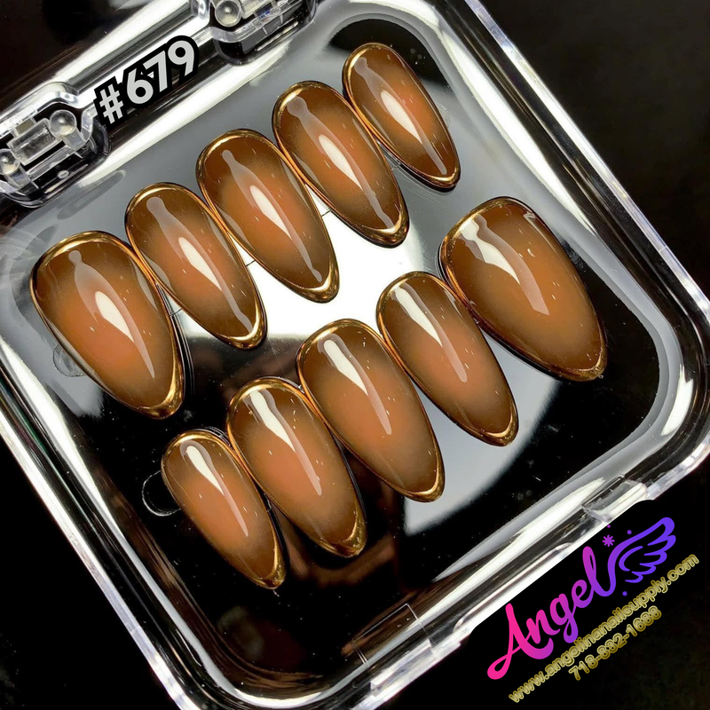 Angelina Handmade Custom Press-On #0679 - Caramel Bronze