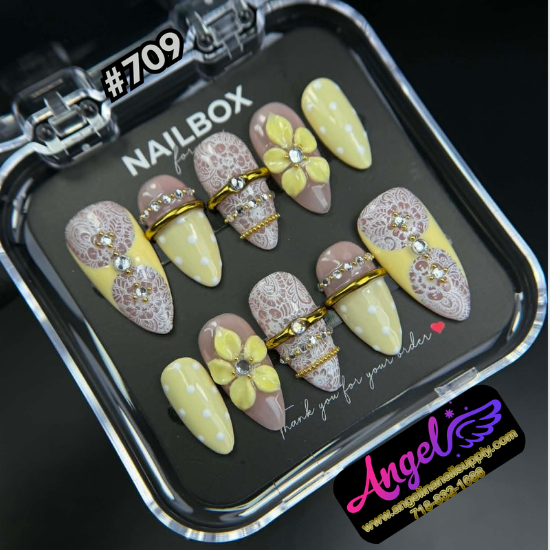 Angelina Handmade Custom Press-On #0709