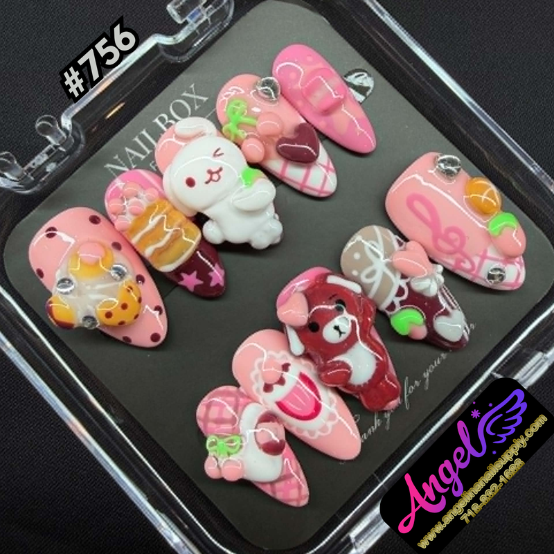 Angelina Handmade Custom Press-On #0756