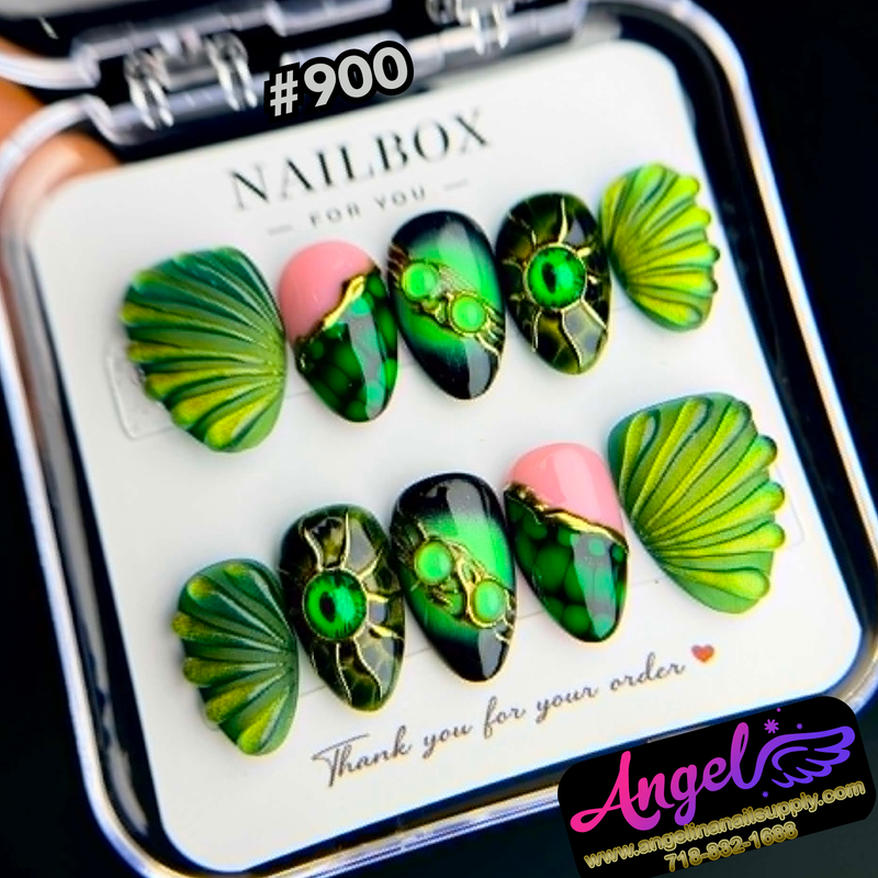 Angelina Handmade Custom Press-On #0900 - Serpent Eye