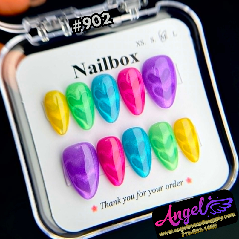 Angelina Handmade Custom Press-On #0902 - Jelly Wave