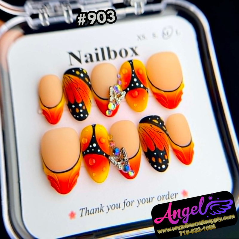 Angelina Handmade Custom Press-On #0903 - Heatwave