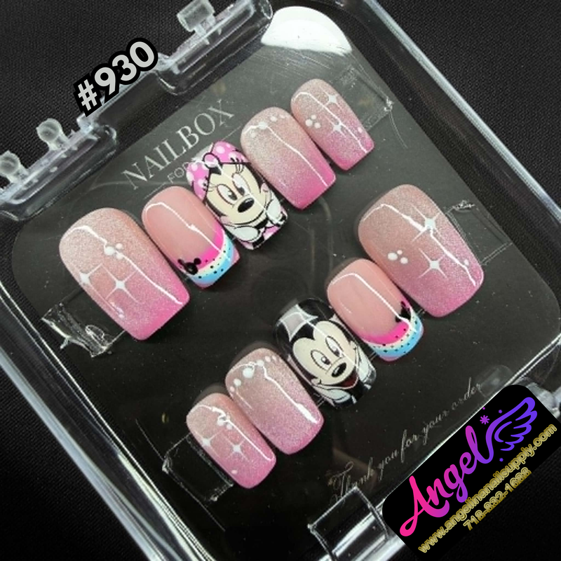 Angelina Handmade Custom Press-On #0930 - Pink Minnie