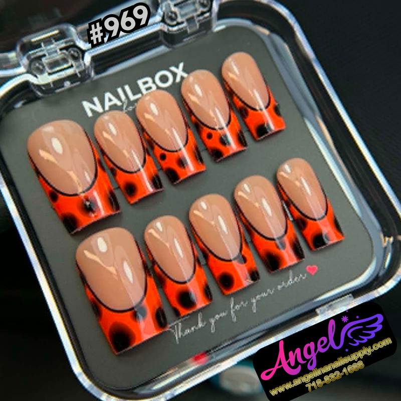 Angelina Handmade Custom Press-On #0969 - Tangerine Wild