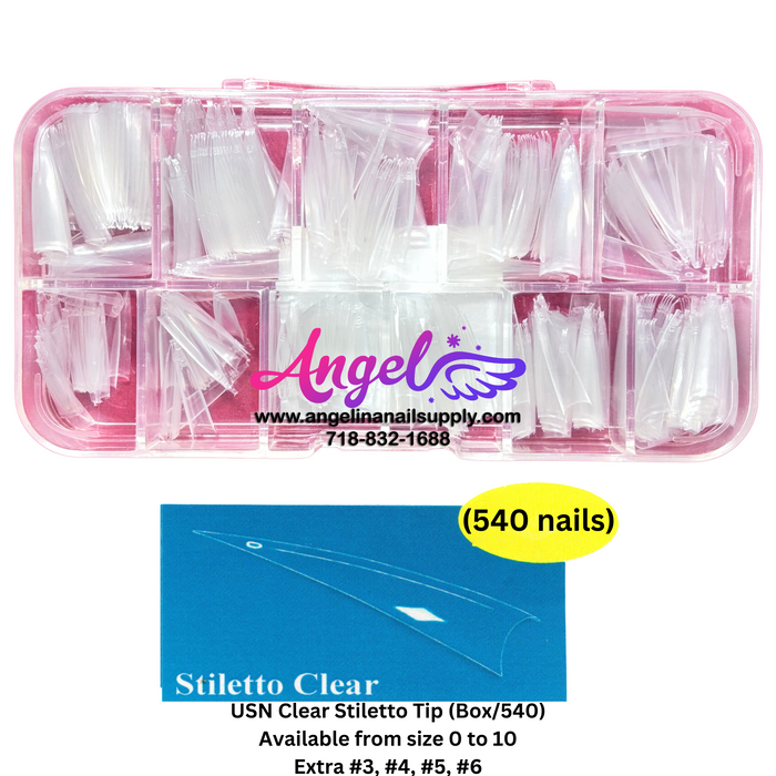 USN Straight Nail Tip Box (540 tips)