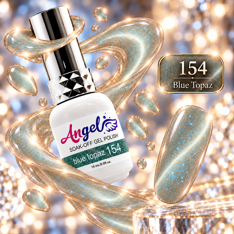 Angel Gel Cateyes 154 blue topaz
