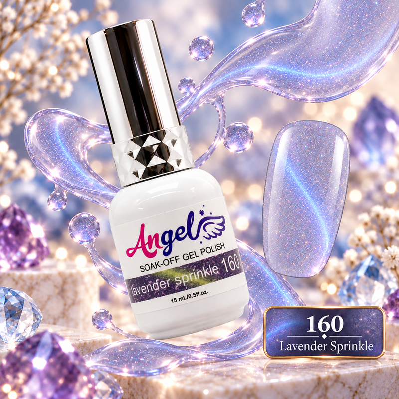 Angel Gel Cateyes 160 lavender sprinkle