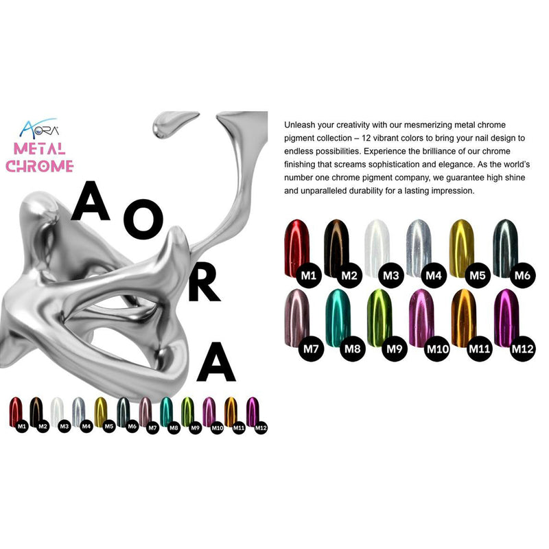 Aora Chrome Powder M01 Red Chrome