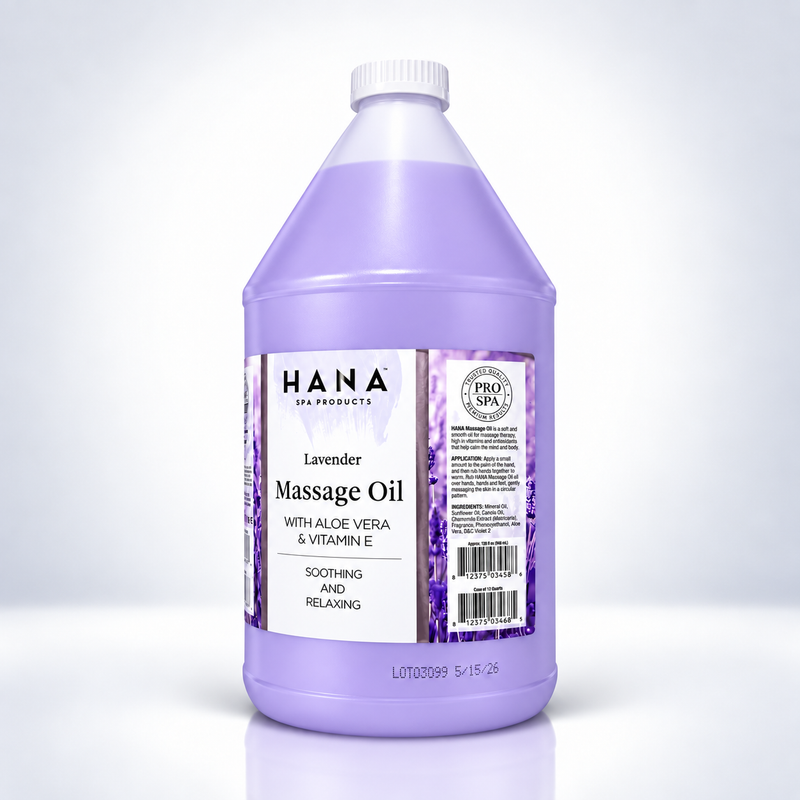 Hana Massage Oil with Aloe Vera & Vitamin E – 1 Gallon