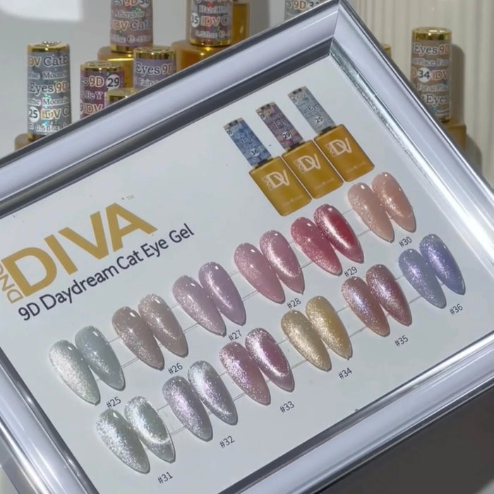 Diva 9D Cat Eyes Collection Daydream Set 12 colors #25 - #36 GEL ONLY