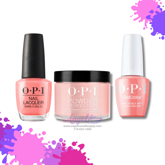 OPI 3in1 combo DP-GC-NL N57 GOT INTO A JAM-BALAYA