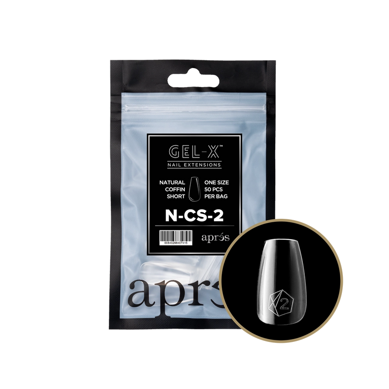 Aprés Gel-X® Natural Coffin Short Refill Bag (50pcs/pack)