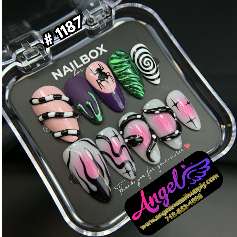Angelina Handmade Custom Press-On | #1187 - Poison Spell