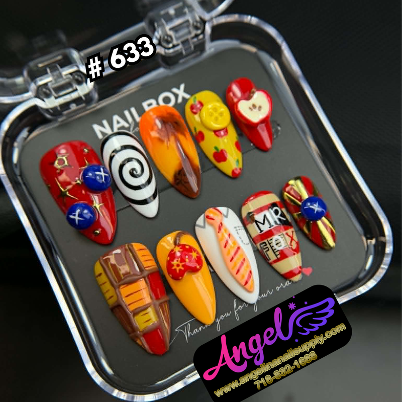 Angelina Handmade Custom Press-On | #633 - Candy Shop Chaos