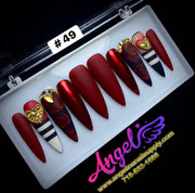 Angelina Handmade Custom Press-On | Long Nail Design 030-059 - Angelina Nail Supply NYC
