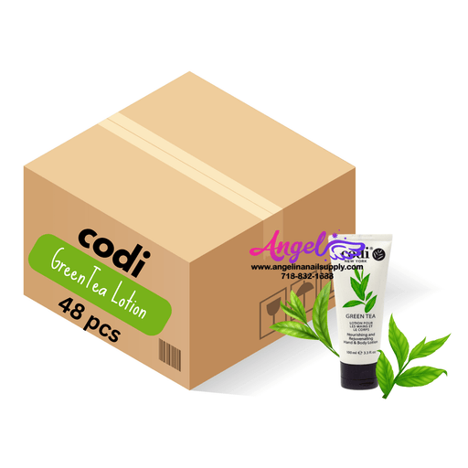 Codi Lotion Tube Green Tea 3.3oz (Box/48 Tubes) - Angelina Nail Supply NYC