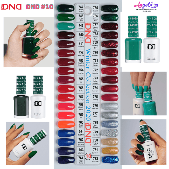 DND10 Collection #10 (Full Set 36 Colors #747 - #782) - Angelina Nail Supply NYC