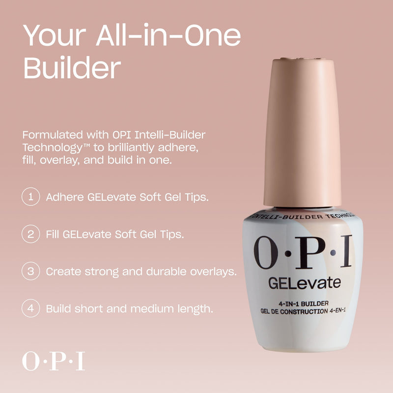OPI 4-in-1 Builder Gel BIB006 Soft White / Blank Canvas - Angelina Nail Supply NYC