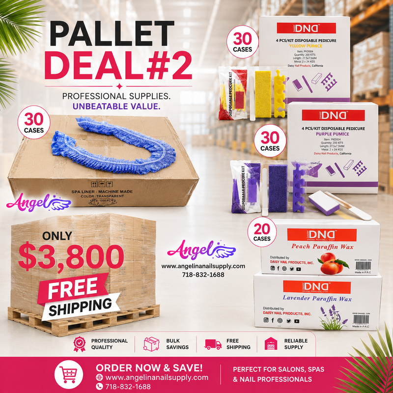 Pallet Deal #2 Angel Mix Products: Blue Liner, Pedicure Kit, Paraffin Wax