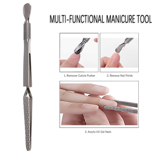 3-in-1 Nail Tool Pinching C-Curve, Pusher, Scraper - Angelina Nail Supply NYC