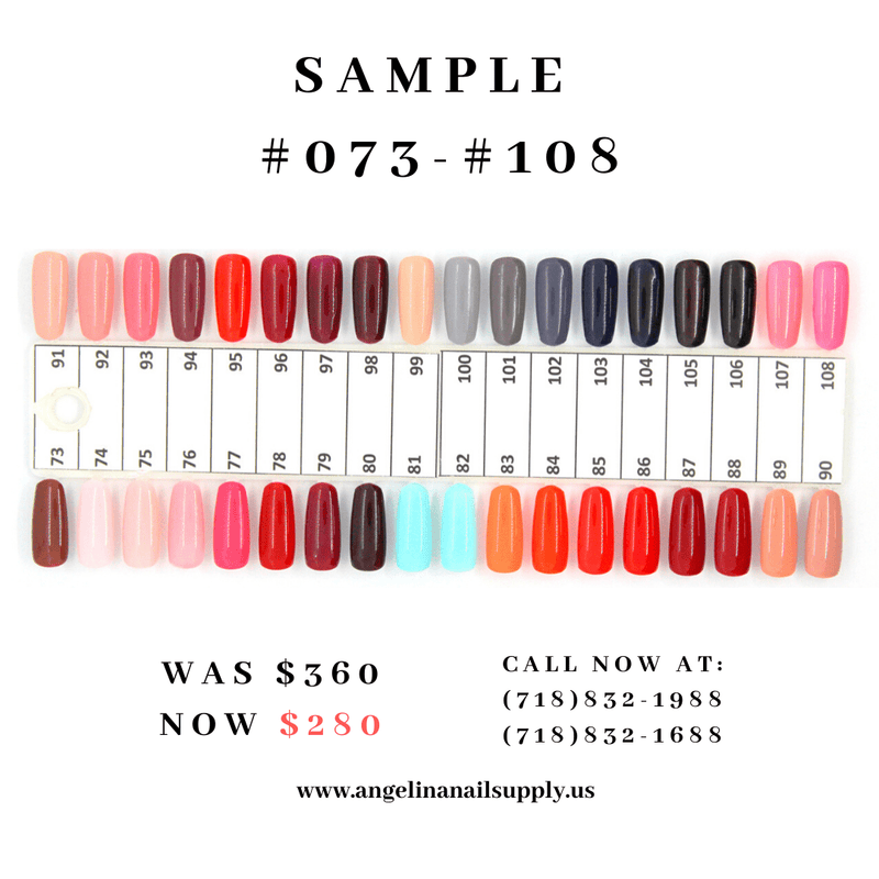 Angel Gel Color Dual ( 36 colors ) #073 - #108 - Angelina Nail Supply NYC