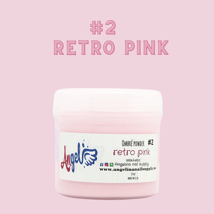 Angel Ombre Powder 02 Retro Pink - Angelina Nail Supply NYC