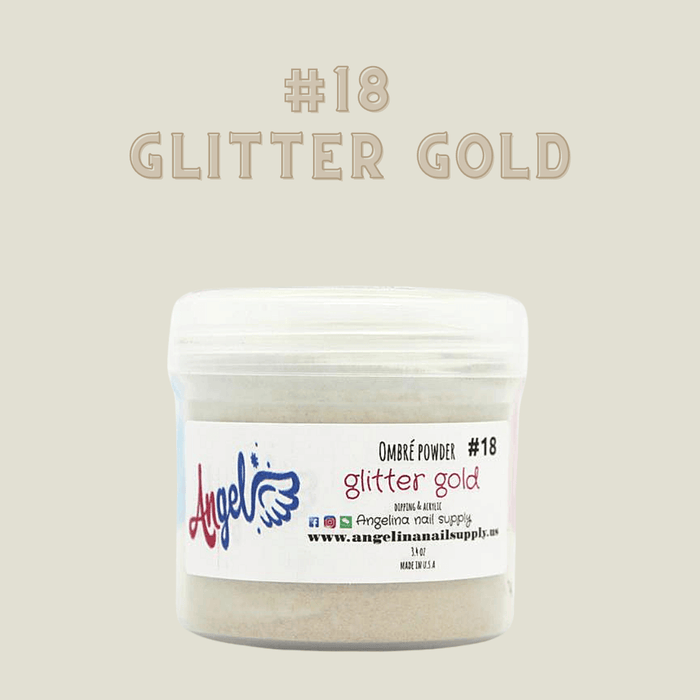 Angel Ombre Powder 18 Glitter Gold - Angelina Nail Supply NYC