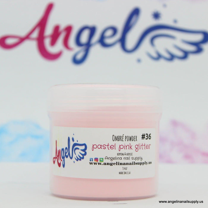 Angel Ombre Powder 36 Pastel Pink Glitter - Angelina Nail Supply NYC