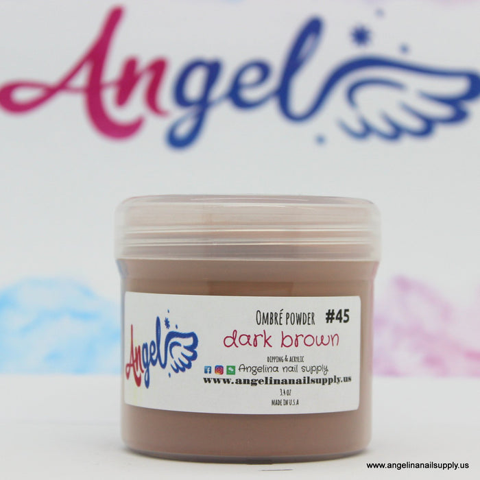 Angel Ombre Powder 45 Dark Brown - Angelina Nail Supply NYC